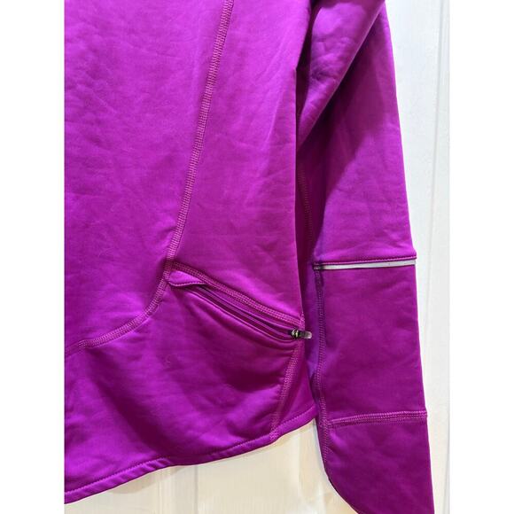 Nike Fri Fit Women S Purple Half Zip Rear Pocket Hooded Performance Pullover - Picture 9 of 10